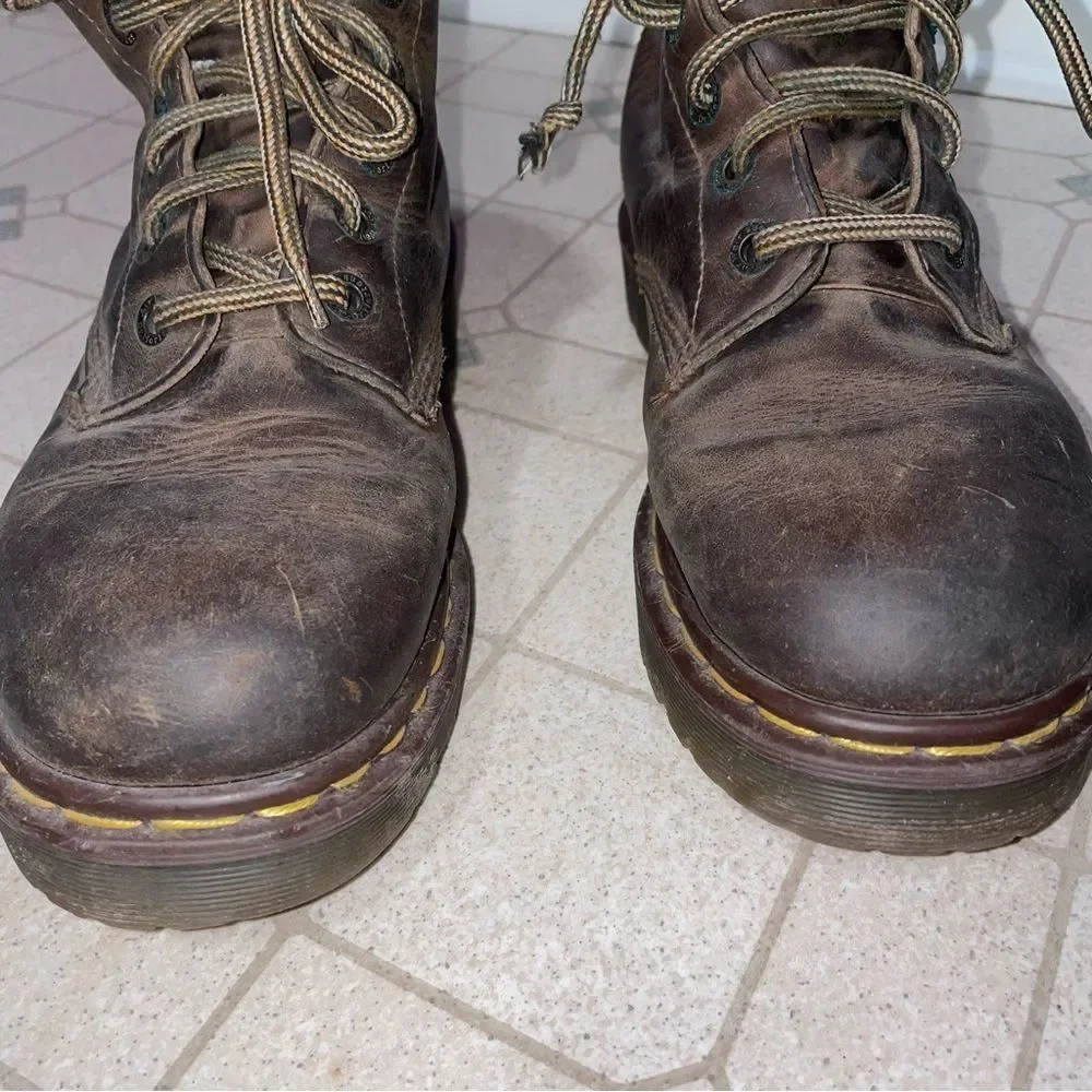 Vintage Dr Martens 939 Ben Boots Brown Leather Made In England Men Sz 8 UK 9 US